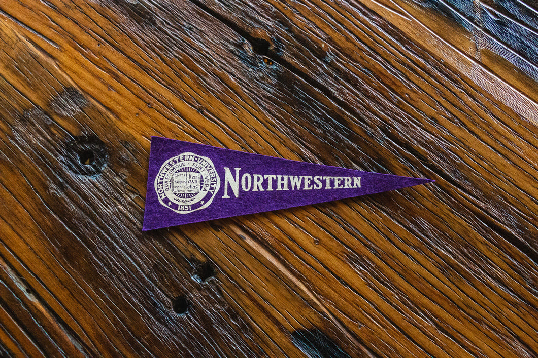 Northwestern University Mini Felt Pennant Vintage College Wall Decor - Eagle's Eye Finds