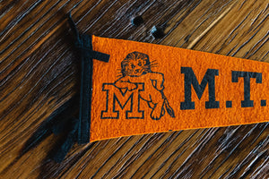 Middle Township High School MTHS New Jersey Orange Felt Pennant Vintage Wall Decor - Eagle's Eye Finds