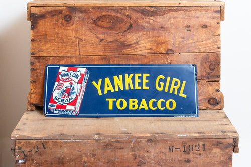 Yankee Girl Tobacco Tin Sign Vintage Wall Hanging Advertising Decor Reproduction - Eagle's Eye Finds