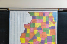 Load image into Gallery viewer, Map of Illinois Vintage Pull Down Wall Decor - Eagle&#39;s Eye Finds
