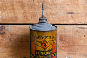 Boyer's Sulphurized Cutting Oil Vintage Oil Can - Eagle's Eye Finds