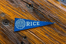 Load image into Gallery viewer, Rice University Mini Blue Felt Pennant Vintage Wall Hanging Decor - Eagle&#39;s Eye Finds
