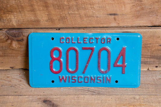 Wisconsin Collector License Plate Vintage Man Cave Car Wall Decor - Eagle's Eye Finds