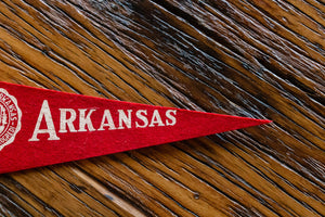 University of Arkansas Mini Felt Pennant Vintage Dorm Decor - Eagle's Eye Finds