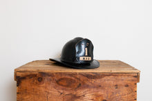 Load image into Gallery viewer, Phenolic Firefighter Helmet with Leather Badge Number 1 MFD - Eagle&#39;s Eye Finds
