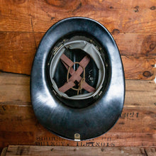 Load image into Gallery viewer, Phenolic Firefighter Helmet with Leather Badge Number 1 MFD - Eagle&#39;s Eye Finds
