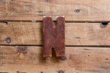 Load image into Gallery viewer, Metal Letter N Service Station Sign Vintage Rusty Wall Decor Initial  Vintage Marquee - Eagle&#39;s Eye Finds
