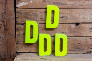 Metal Letter D Service Station Sign Vintage Chippy Wall Decor Initial DD DDD Vintage Chippy Marquee - Eagle's Eye Finds