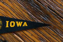 Load image into Gallery viewer, University of Iowa Felt Pennant Vintage College Wall Decor - Eagle&#39;s Eye Finds
