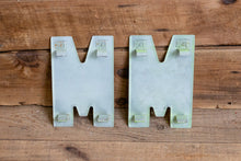 Load image into Gallery viewer, Metal Letter M Service Station Sign Vintage Chippy Wall Decor Initial M Vintage Chippy Marquee - Eagle&#39;s Eye Finds
