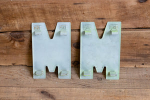 Metal Letter M Service Station Sign Vintage Chippy Wall Decor Initial M Vintage Chippy Marquee - Eagle's Eye Finds