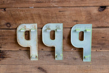 Load image into Gallery viewer, Metal Letter P Service Station Sign Vintage Chippy Wall Decor Initial PP PPP Vintage Chippy Marquee - Eagle&#39;s Eye Finds

