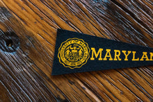Load image into Gallery viewer, University of Maryland Mini Felt Pennant Vintage College Wall Decor - Eagle&#39;s Eye Finds
