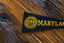 Load image into Gallery viewer, University of Maryland Mini Felt Pennant Vintage College Wall Decor - Eagle&#39;s Eye Finds
