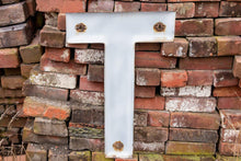 Load image into Gallery viewer, Red Letter T Porcelain Vintage Wall Hanging Decor Initials Name Letter - Eagle&#39;s Eye Finds
