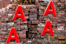 Load image into Gallery viewer, Red Letter A Porcelain Vintage Wall Hanging Decor Initials Name Letter - Eagle&#39;s Eye Finds
