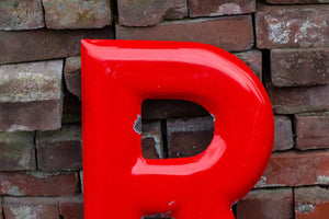 Red Letter R Porcelain Vintage Wall Hanging Decor Initials Name Letter - Eagle's Eye Finds