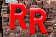 Load image into Gallery viewer, Red Letter R Porcelain Vintage Wall Hanging Decor Initials Name Letter - Eagle&#39;s Eye Finds
