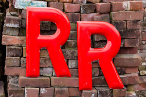 Red Letter R Porcelain Vintage Wall Hanging Decor Initials Name Letter - Eagle's Eye Finds
