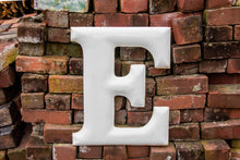 Load image into Gallery viewer, White Letter E Porcelain Vintage Wall Hanging Decor Initials Name Letter - Eagle&#39;s Eye Finds

