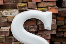 Load image into Gallery viewer, White Letter S Porcelain Vintage Wall Hanging Decor Initials Name Letter - Eagle&#39;s Eye Finds
