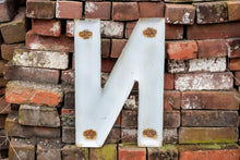 Load image into Gallery viewer, Large Red Letter N Porcelain Vintage Wall Hanging Decor Initials Name Letter - Eagle&#39;s Eye Finds

