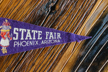 Load image into Gallery viewer, State Fair Phoenix Arizona Felt Pennant Vintage Wall Hanging Decor - Eagle&#39;s Eye Finds

