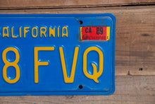 Load image into Gallery viewer, California Mid-Century Blue License Plate Vintage Wall Hanging Decor - Eagle&#39;s Eye Finds
