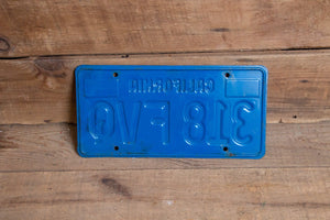 California Mid-Century Blue License Plate Vintage Wall Hanging Decor - Eagle's Eye Finds