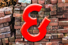 Load image into Gallery viewer, Red Ampersand  Porcelain Vintage Wall Hanging Decor And Sign - Eagle&#39;s Eye Finds
