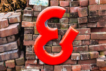 Load image into Gallery viewer, Red Ampersand  Porcelain Vintage Wall Hanging Decor And Sign - Eagle&#39;s Eye Finds
