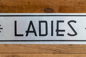 Vintage Ladies Bathroom Sign Metal Midcentury Signage - Eagle's Eye Finds