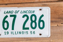Load image into Gallery viewer, Illinois 1956 Land of Lincoln License Plate Vintage Wall Hanging Decor - Eagle&#39;s Eye Finds
