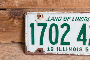 Illinois 1956 Land of Lincoln License Plate Vintage Wall Hanging Decor - Eagle's Eye Finds