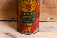 Load image into Gallery viewer, Boyer&#39;s Sulphurized Cutting Oil Vintage Oil Can - Eagle&#39;s Eye Finds

