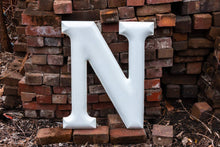 Load image into Gallery viewer, White Letter N Porcelain Vintage Wall Hanging Decor Initials Name Letter - Eagle&#39;s Eye Finds
