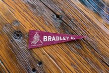 Load image into Gallery viewer, Bradley University Maroon Mini Felt Pennant Vintage College Decor - Eagle&#39;s Eye Finds
