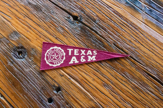 Texas A&M University Mini Felt Pennant Vintage College Decor - Eagle's Eye Finds