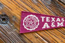 Load image into Gallery viewer, Texas A&amp;M University Mini Felt Pennant Vintage College Decor - Eagle&#39;s Eye Finds
