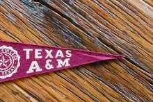 Load image into Gallery viewer, Texas A&amp;M University Mini Felt Pennant Vintage College Decor - Eagle&#39;s Eye Finds
