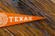 Load image into Gallery viewer, University of Texas Mini Felt Pennant Vintage College Decor - Eagle&#39;s Eye Finds
