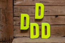 Load image into Gallery viewer, Metal Letter D Service Station Sign Vintage Chippy Wall Decor Initial DD DDD Vintage Chippy Marquee - Eagle&#39;s Eye Finds

