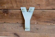 Load image into Gallery viewer, Metal Letter Y Service Station Sign Vintage Chippy Wall Decor Initial Vintage Chippy Marquee - Eagle&#39;s Eye Finds
