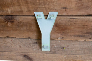 Metal Letter Y Service Station Sign Vintage Chippy Wall Decor Initial Vintage Chippy Marquee - Eagle's Eye Finds