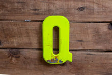 Load image into Gallery viewer, Metal Letter Q Service Station Sign Vintage Chippy Wall Decor Initial Vintage Chippy Marquee - Eagle&#39;s Eye Finds
