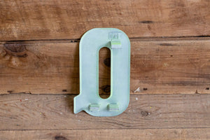 Metal Letter Q Service Station Sign Vintage Chippy Wall Decor Initial Vintage Chippy Marquee - Eagle's Eye Finds