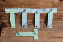 Load image into Gallery viewer, Metal Letter T Service Station Sign Vintage Chippy Wall Decor Initial TT Vintage Chippy Marquee - Eagle&#39;s Eye Finds
