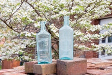 Load image into Gallery viewer, Hood&#39;s Sarsaparilla Vintage Aqua Apothecary Bottles from Lowell Massachusetts - Eagle&#39;s Eye Finds
