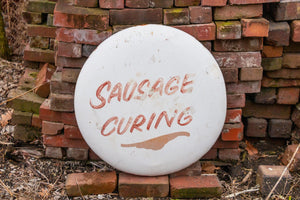 Sausage Curing and Coca-Cola Button Sign Vintage Tin Soda Advertising Wall Decor - Eagle's Eye Finds