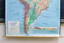Load image into Gallery viewer, South America Pull Down Map Vintage Wall Hanging Decor - Eagle&#39;s Eye Finds
